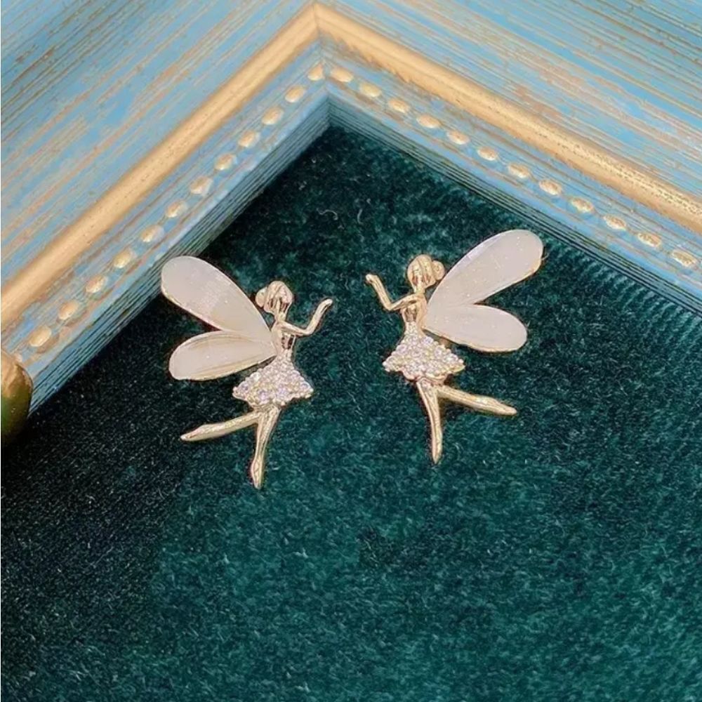 Enchanting Angel and Elf stud earrings